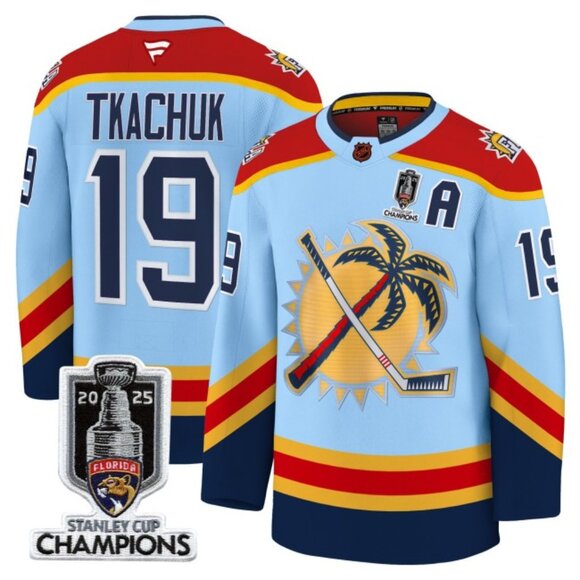 Mens Matthew Tkachuk 2025CH Jersey Blue Stitched